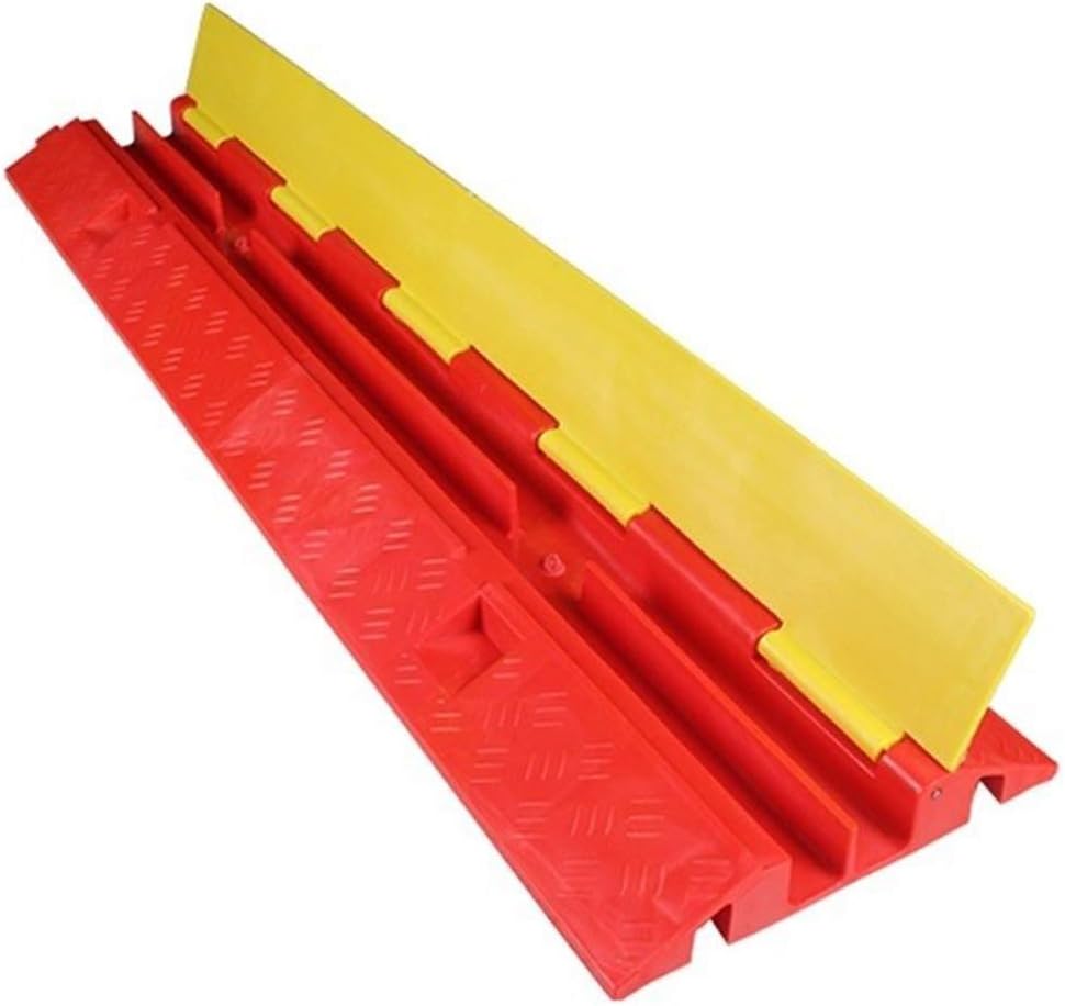 Outdoor Wire Protection Slot, Floor Cover Board Cable Safety Cover Suitable for Offices, Outdoor Festivals, Etc.(Size:100254.5CM,Color:Black)
