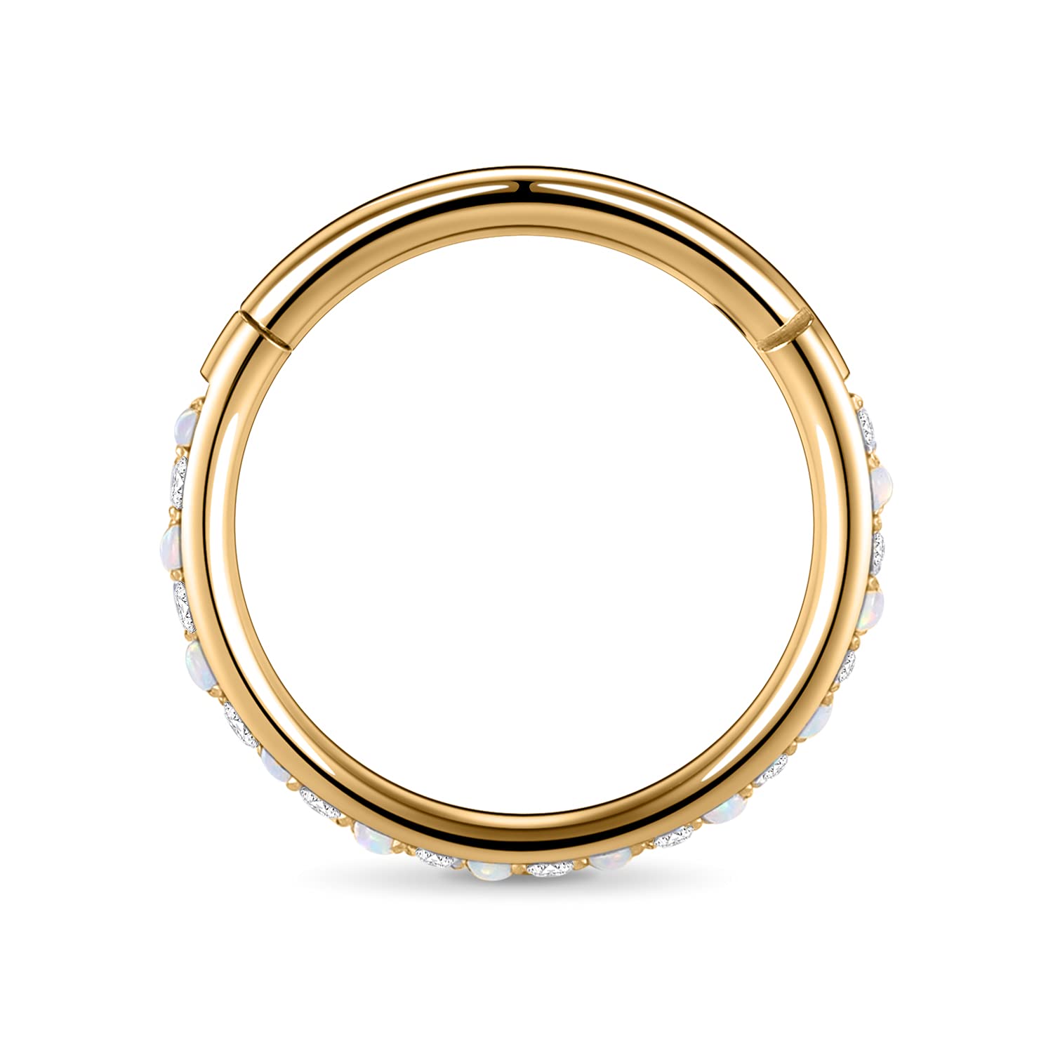 AROWRO 20G 18G 16G 14G CZ Nose Septum Rings Cartilage Conch Earring Hoop 316L Surgical Steel Conch Daith Helix Tragus Piercing Jewelry Septum Clicker for Women Men — view 5