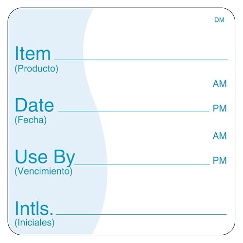 DayMark Safety Systems DissolveMark IT113830 Artículofechauso por etiqueta, 3 x 3 pulgadas, blanco, rollo de 200