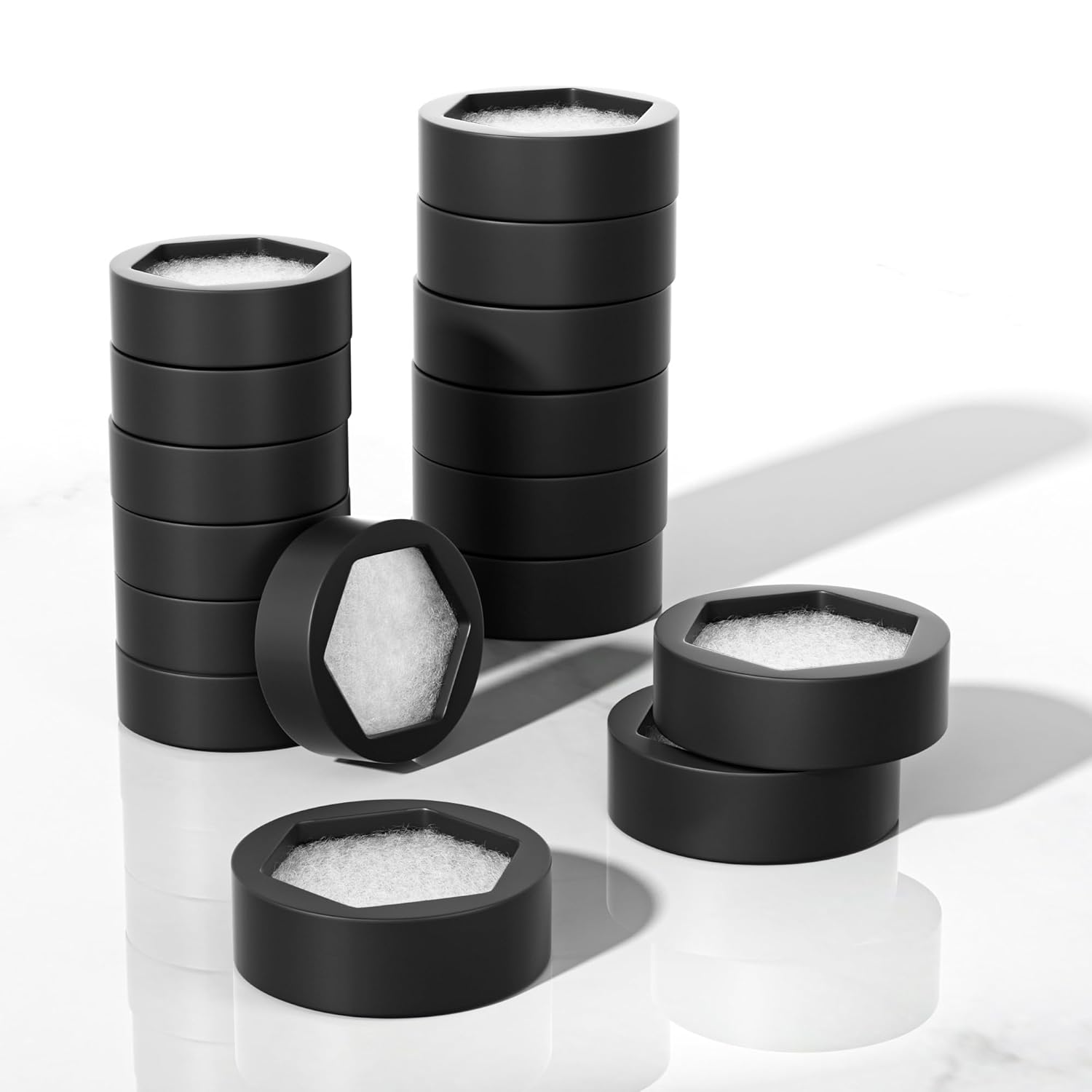 Universal Silicone Mouth Funnel, Disposable Replaceable Activated Carbon Filter (100pcs)