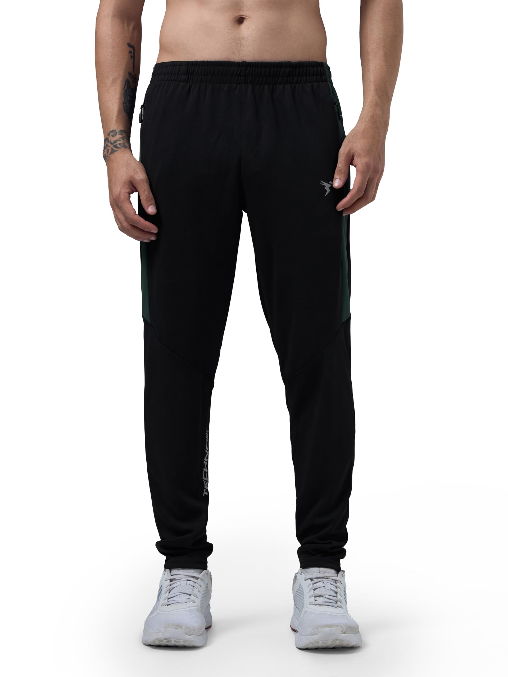 technosport Men's Slim Fit Mid Rise Solid Trackpant with Techno Dry for Gym, Workout & Sports-picture-35