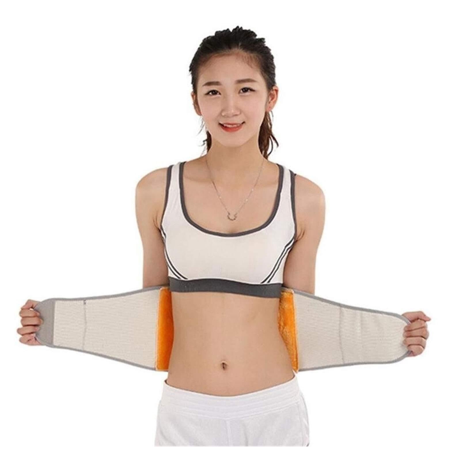 Faja Lumbar Calentador Térmico De Cintura For Mujer, Cinturón De Soporte For Cintura, Cinturón Protector De Abdomen Cálido Y Cómodo Cinturón Apoyo Lumbar(Gold-Full Velvet,XL)