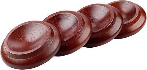 Miniatura 3 de 4 piezas de tazas verticales de madera maciza para piano, tazas para muebles, sofás, camas, sillas, ruedas, almohadillas de fieltro antideslizantes