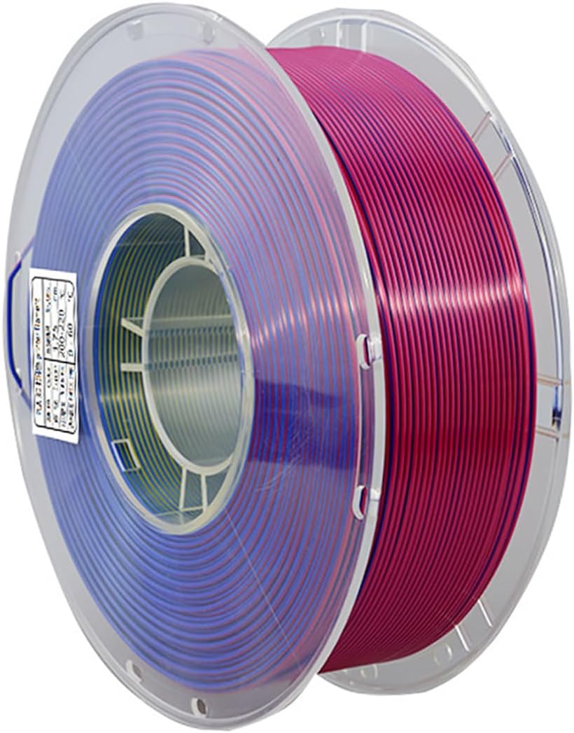 CAKERS 3D Printer Filament Supplies|Neatly Wound Silk PLA Filament 1.75mm,Dimensional Accuracy +/- 0.02mm|3D Printer Accessories,Red Yellow Blue,Silk PLA 1KG(2.2LB)