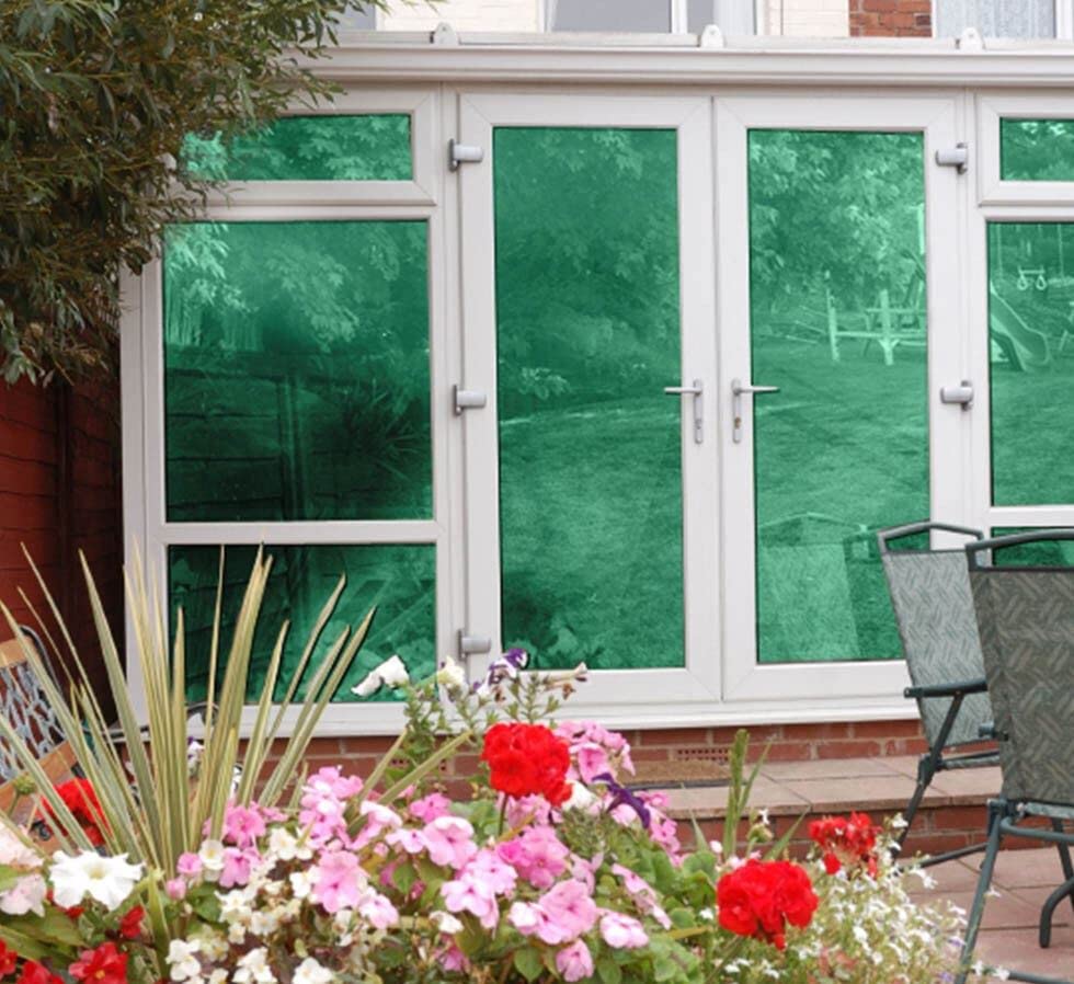 PSSC Window Film Reflective One Way Mirror and Solar Control Privacy Glass Tint Green 3m x 152cm