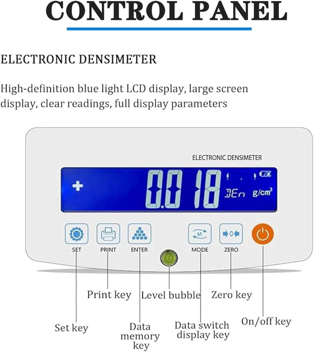 Electronic Solids Density Meter, Digital Solid Density Tester,High Precision Digital Solid Densimeter,Density Accuracy 0.001g/cm3, Gra-vity Balance Gravimeter Density for Industrial Lab(600g)