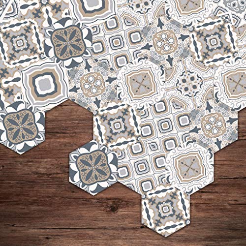 Gaoyunqin Hexagon Sticker Hexagon Wall Tile Stickers, Floor Sticker Self Adhesive Diy Decals Vinyl For Kitchen Bathroom Home Decor (7.87 X 9.05 Inch) (Color : 100Pcs) #TOP1