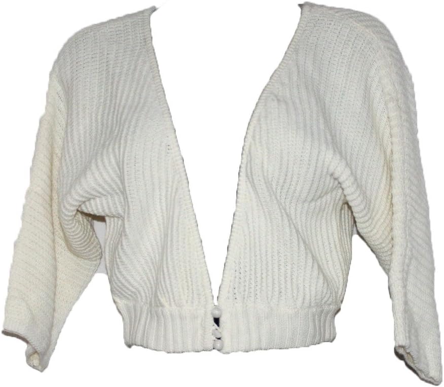 BCBG BCBGeneration Cropped Cardigan Sweater, Ivory, Small