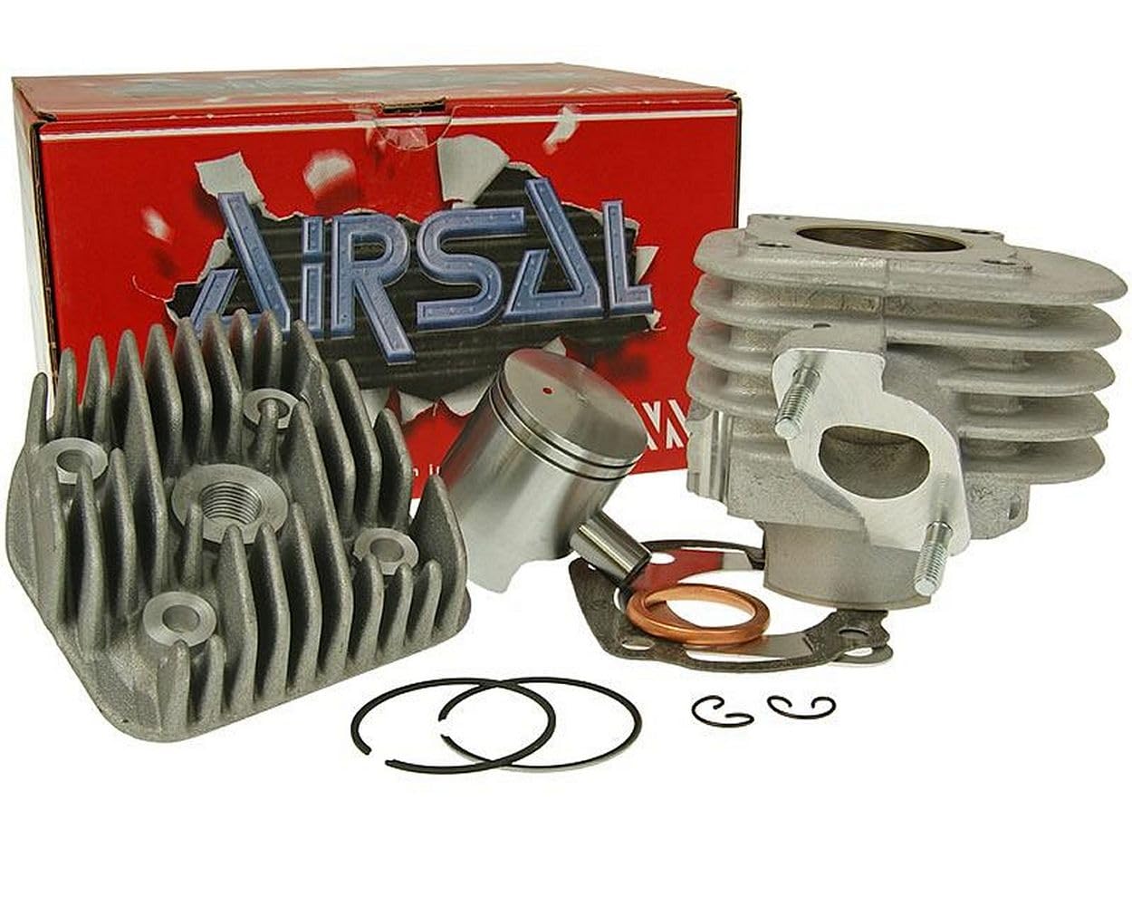 AIRSAL T6-RACING 50ccm / 12mm Zylinder Kit für Atu/Explorer Cracker 50, Race GT 50, Spin GE 50