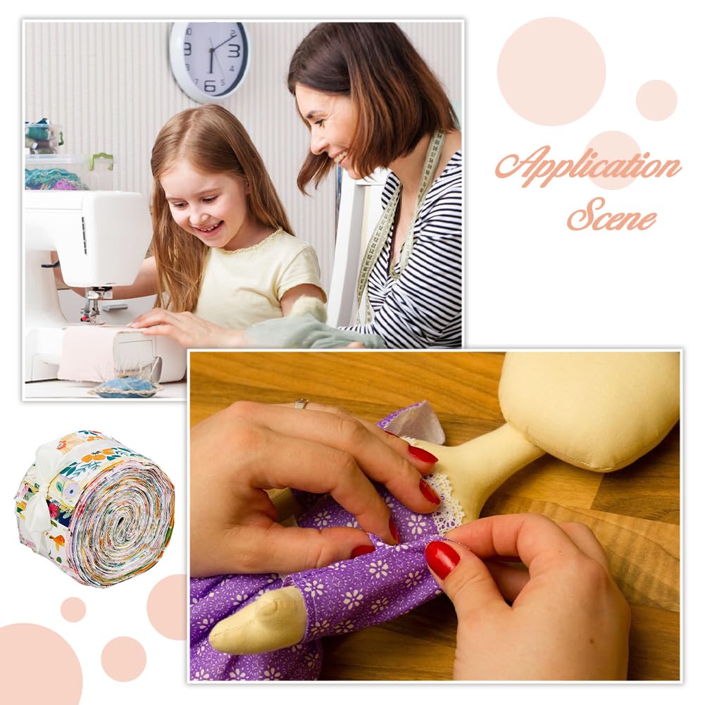 DICOSMETIC 40 pezzi Jelly Roll Tessuto QuiltStripe Floreale Tessuto Strisce di Cotone Bundle Per Cucito Artigianato Coperte Tappeti Arredamento Casa