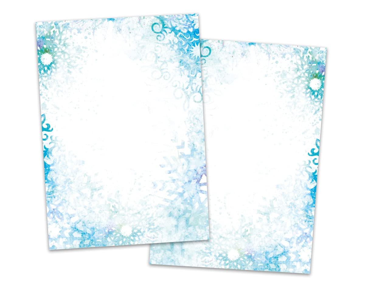 Briefpapier Weihnachten Weihnachtsbriefpapier mit Umschlag Umschlägen mit Fenster Weihnachtspapier A4 für Kunden (250 Blätter + 250 Umschläge)