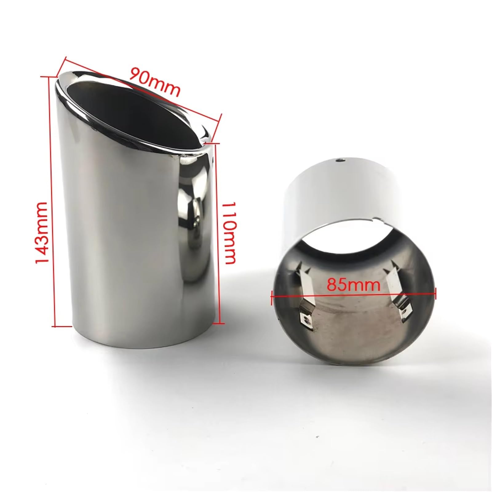 Terminale Di Scarico Tubo Di Punta Del Per Cadillac Per ATSL CT6 2018-2022 Auto Silenziatore Esterno Back End Tubo Dedicato Punta di Scarico Coda Uscita Vent(Chrome 4piece)