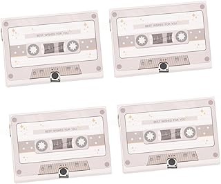 Abaodam 4 Unidades De Fita De Gravação Cartão Feliz Formatura Cartões De Aniversário Ano Novo Cassetes Fita Cassete Cartões Graváveis Para Cartões De Aniversário Cartões De Aniversário