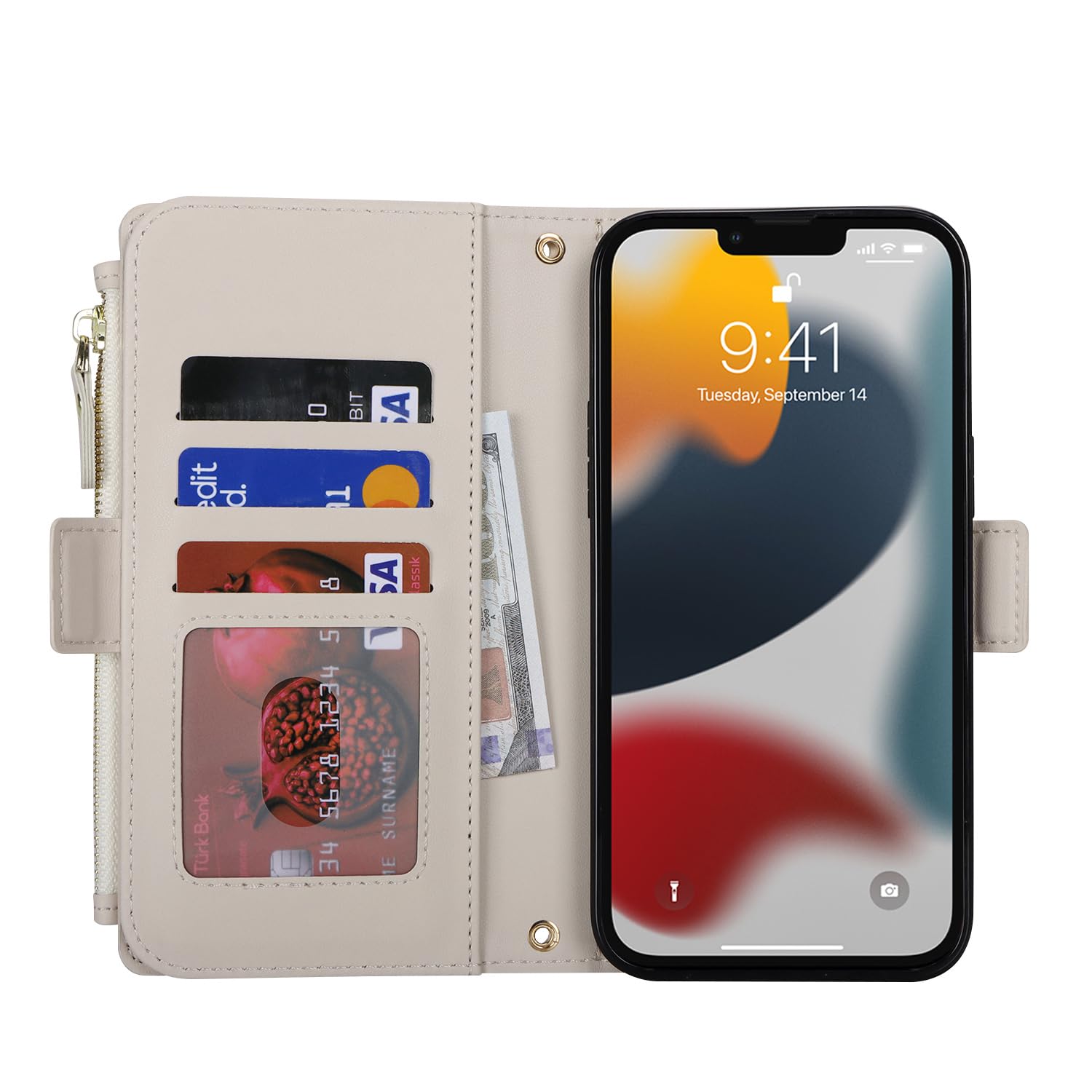 Olixar Echt Lederen iPhone 11 Pro Max Portemonnee Hoesje - Zwart