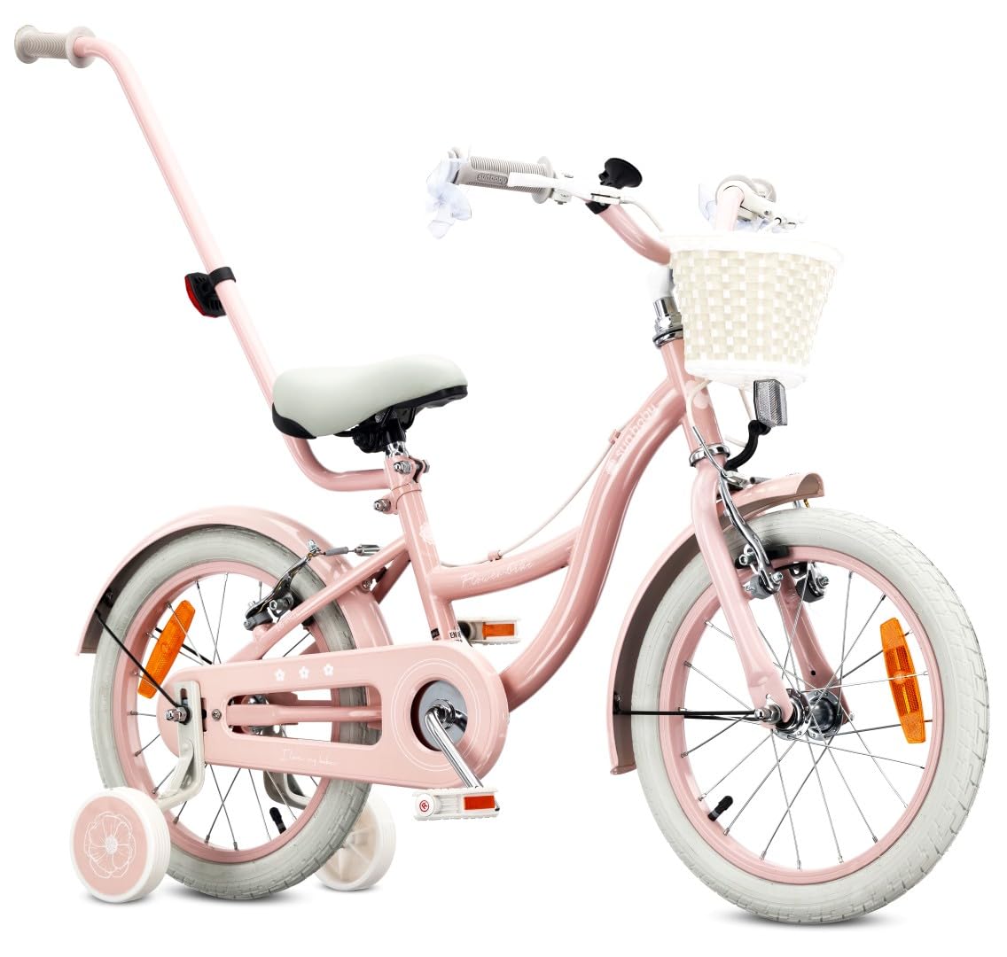 SUN BABY FLOWER BIKE RETRO Rower dziecięcy dla dziewczynki 14/16 cali
