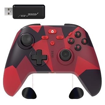 BETMI Wireless Controller for Xbox one/Series X|S/Windows 10/11, 2.4GHz Gaming Gamepad with Hall Effect Joystick, Back Button, Marco/Turbo/Dual Vibration, 3.5mm Audio Jack Red