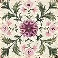 IVN 10PCS 12x12 Inch Vintage Peony Vine Pattern Peel and Stick Floor Tiles for Living Room Bedroom Bathroom Entryway Reading Nook Decor