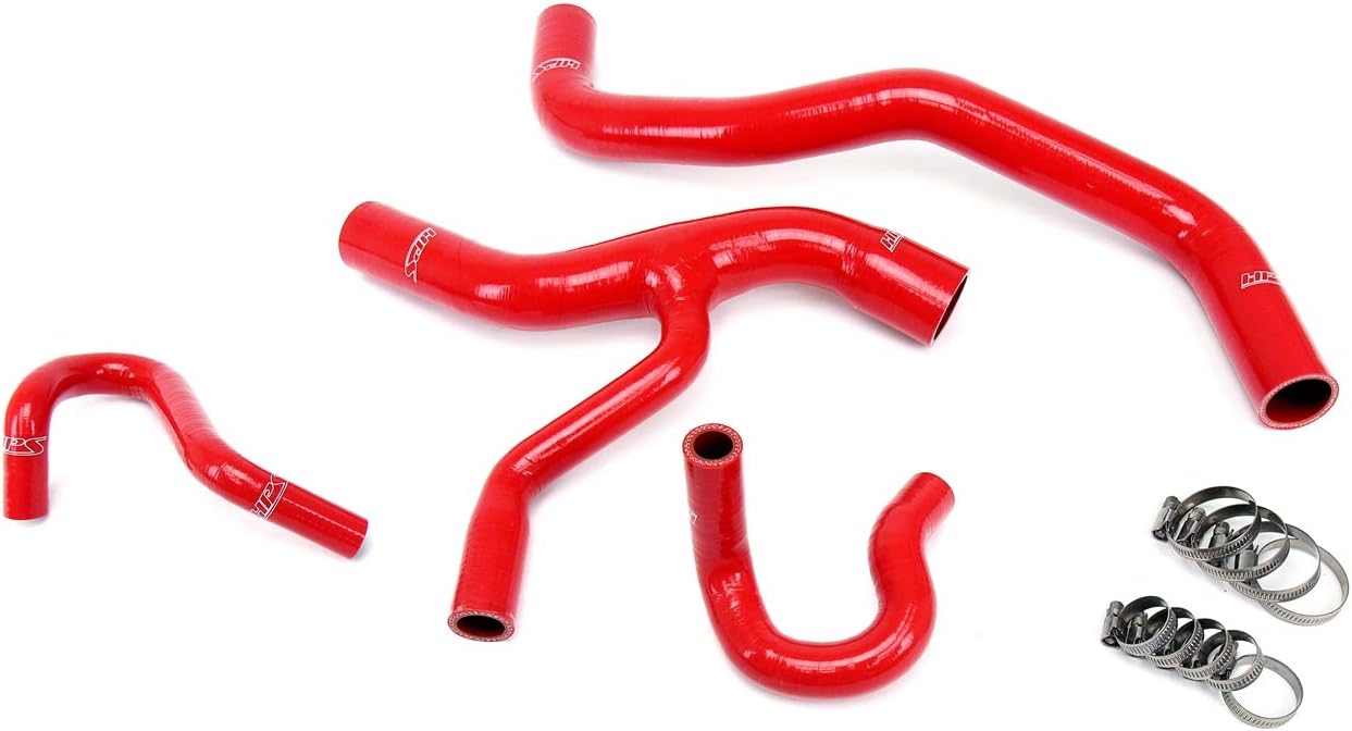 HPS 57-1416-RED Red Silicone Radiator Coolant/Heater Hose Kit