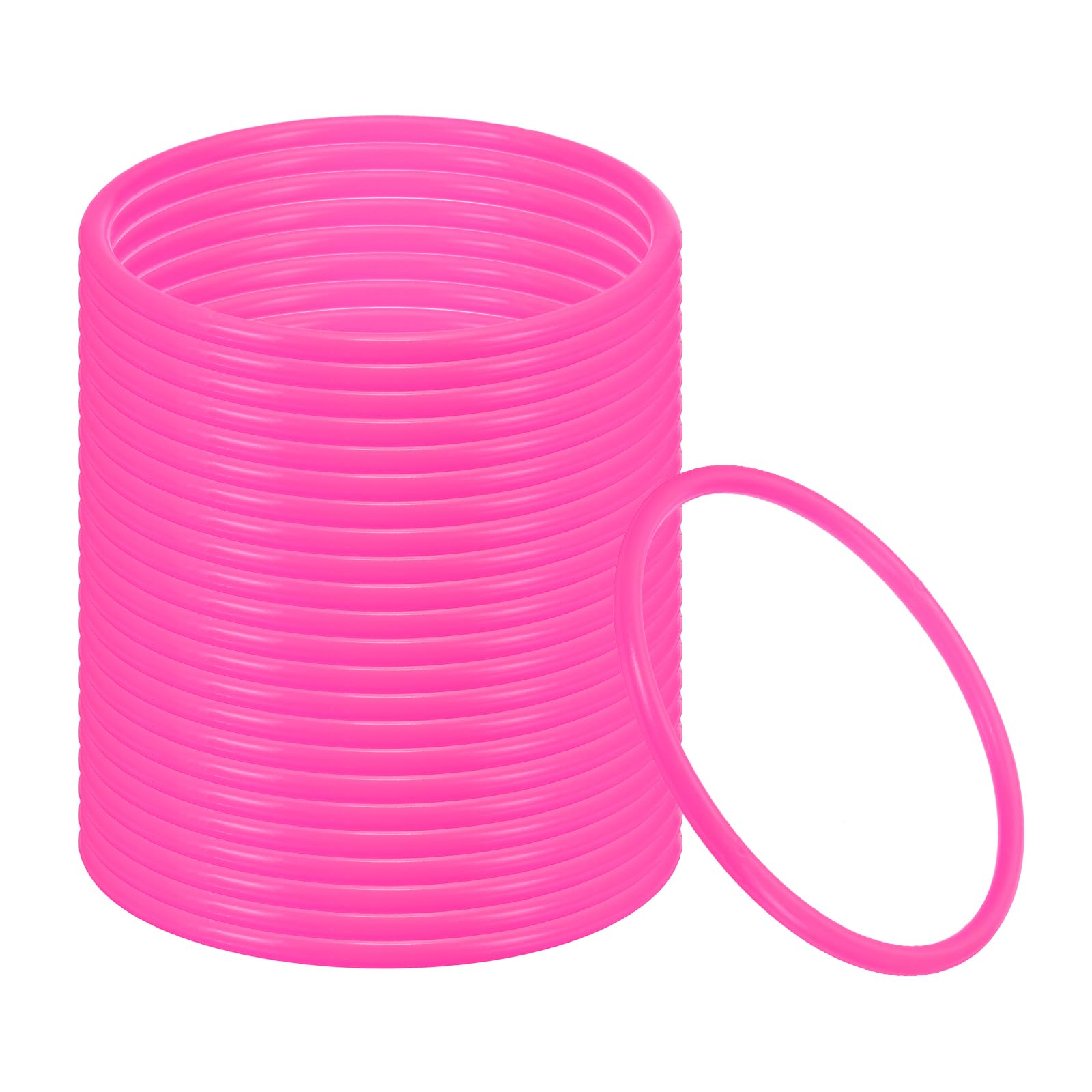 PATIKIL 5.1 Inch Plastic Ring-Toss Rings for Bottles 24 Pack Carnival Rings Plastic Hoops for Speed and Agility Practice Outdoor Party Favor