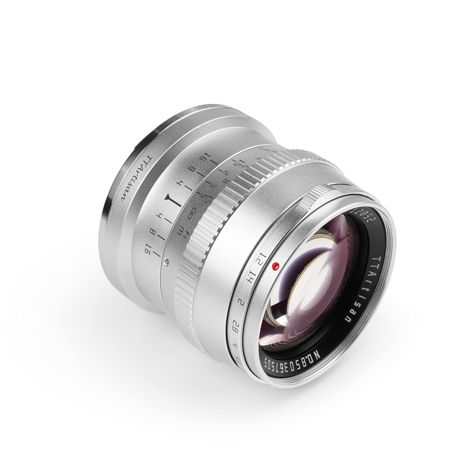 TTArtisan 50mm F1.2 Obiettivo APS-C MF Per Fotocamere FX Mount X-A1 X-A10 X-M1 X-M2 X-H1 X-T1 X-T10 X-T2 X-T20 X-T3 X-T4 X -T100 X-T200 X-T30 X-PR01 XS10 e altro. (d'argento)