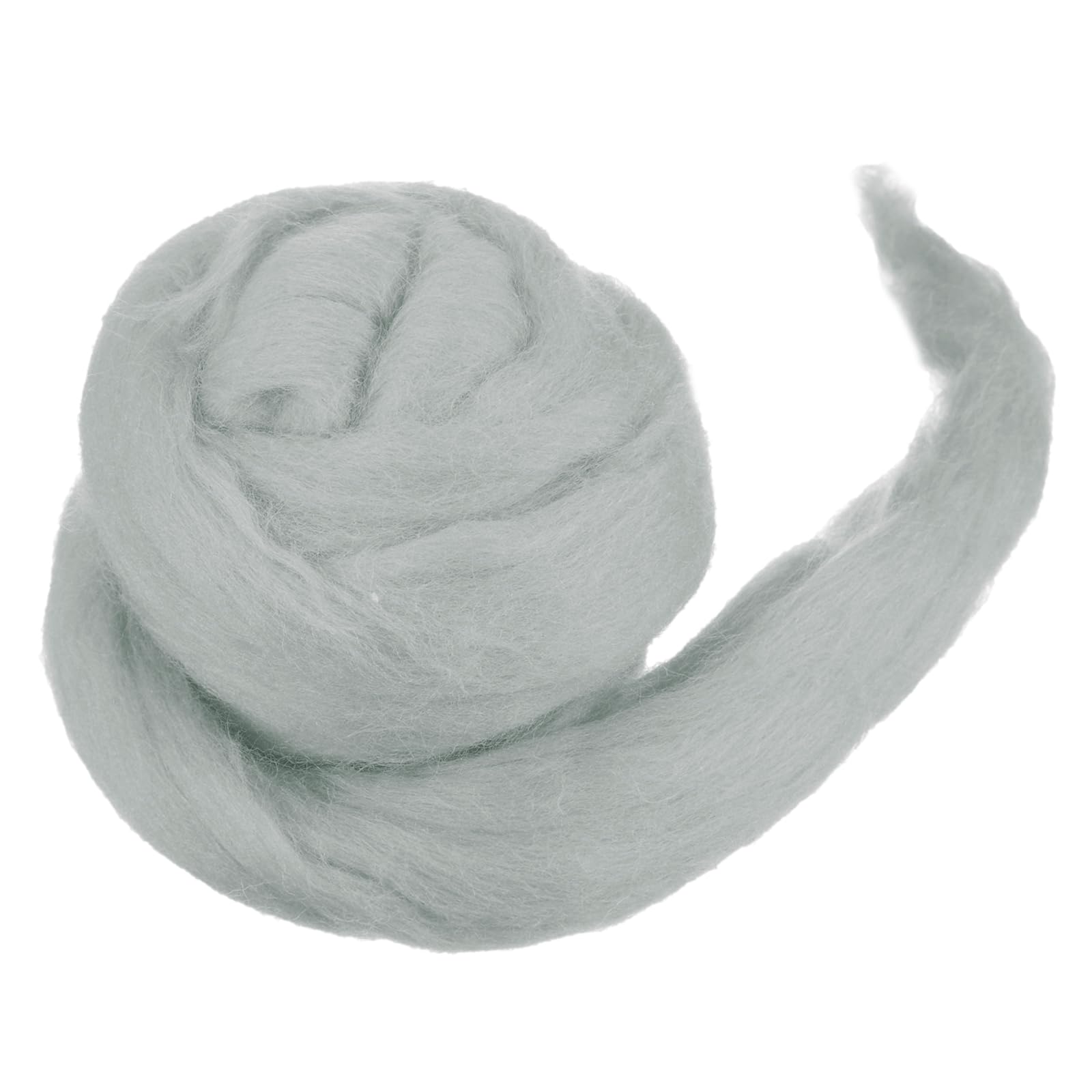 sourcing map Wool Roving Yarn Soft Felting Wool 50g/1.76oz Pure Chunky Roving Yarn for Needle Felting Knitting Blanket Spinning Weaving Art DIY Craft Light Gray