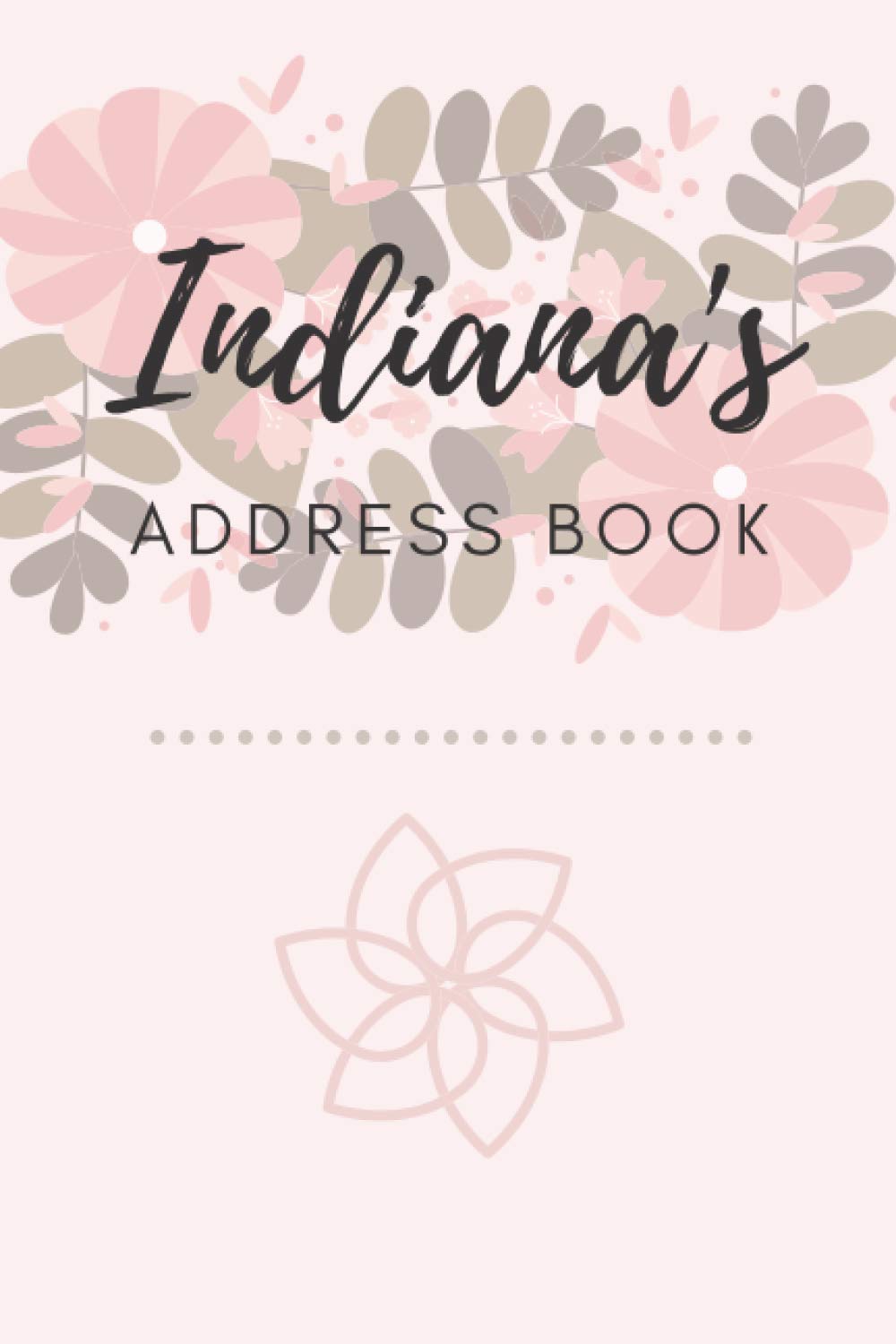 Address Book | Indiana: 6 x 9 Inches | 208 Entries | 104 Pages | Contact Book | Alphabetical with Letter on Each Page | Name | Address | Phone Numbers | Email | Notes | Social Media