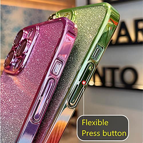 Coque iPhone 14 Pro Max et 13 avec film objectif pailleté dégradé - 4