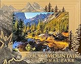 Rocky Mountain National Park with Moose Engraved Wood Picture Frame Landscape (5 x 7)
