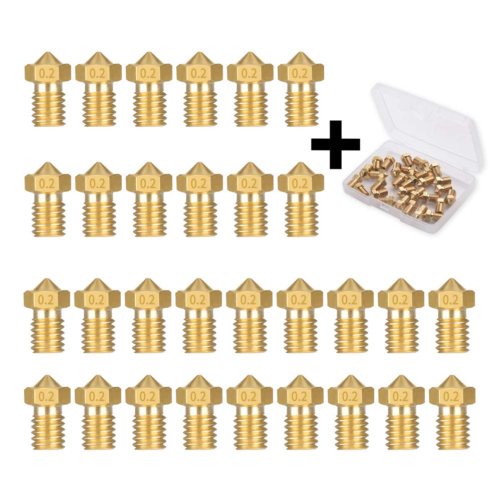 30PCS 0.2mm 3D Printer Extruder Nozzles for E3D V5 V6-image-48