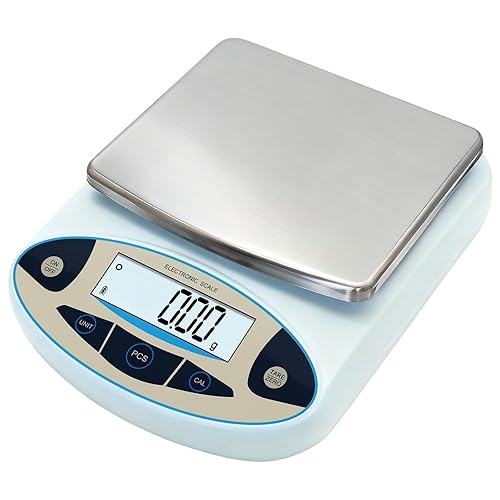 Báscula de laboratorio 176.37 oz x 0.00 oz, balanza analítica digital de alta precisión, escala electrónica de precisión de 0.00 oz con pantalla LCD