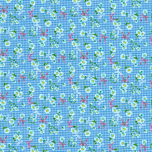 KIYOHARA クラシカルモダン 生地 シーチング ミニカットクロス ドール 用 マーガレットチェック 巾31cm×32cmカット BL ブルー CMOF-05MC