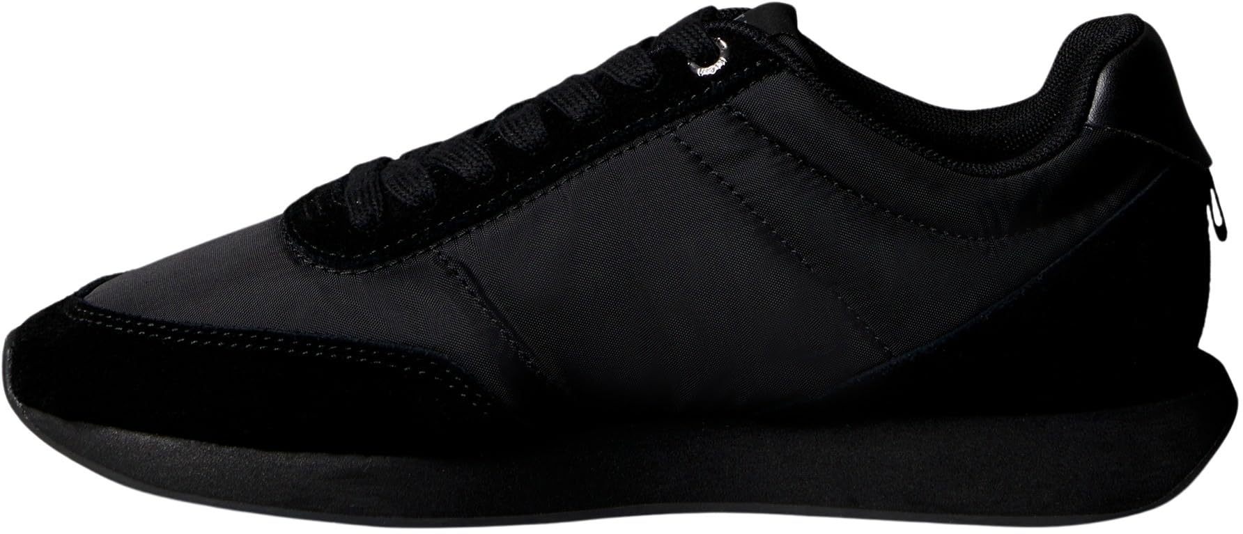 Calvin Klein Women's Retro Runner ESS Mix MAT YW0YW01990 Low Top, Black (Triple Black), 5
