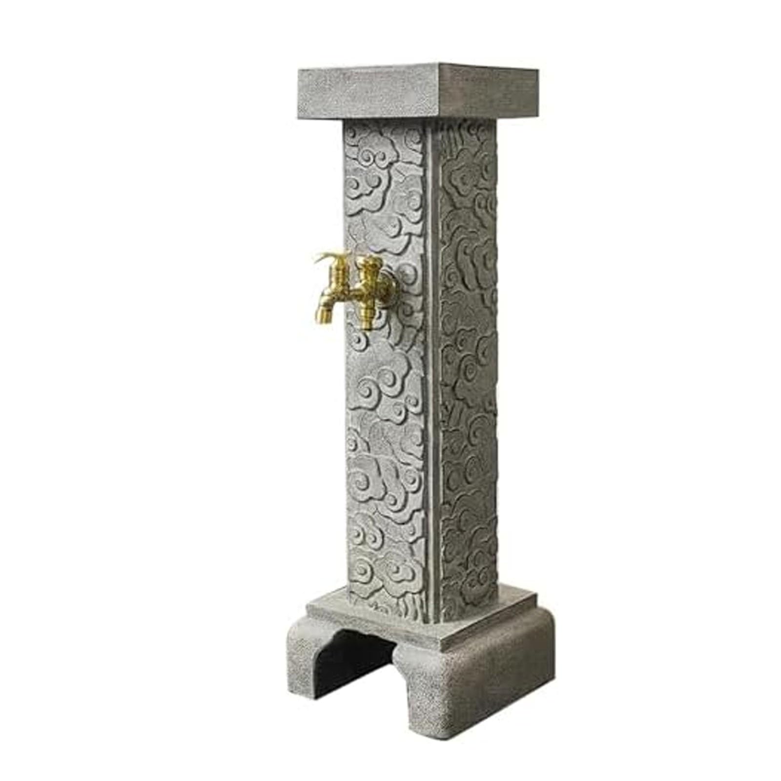 Colonne d'eau Extérieure, Colonne d'eau Extérieure en Acier Inoxydable, Colonne d'eau Carrée Verticale pour Jardin avec Robinet en Cuivre et Robinet D'arrosage, Solution D'arrosage Robuste