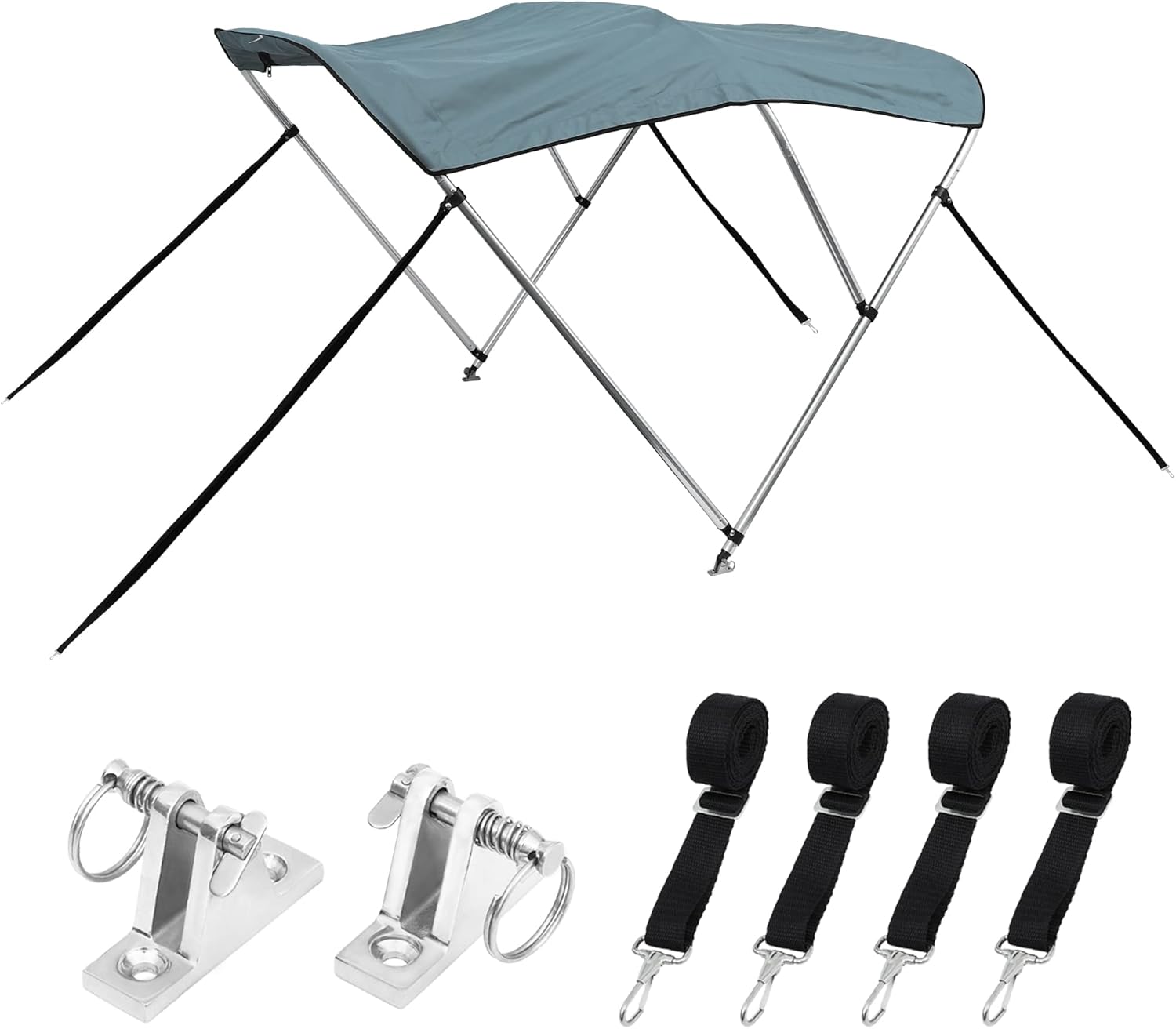 X AUTOHAUX 3 Bow Bimini Top Cover Boat Canopy 600D Canvas