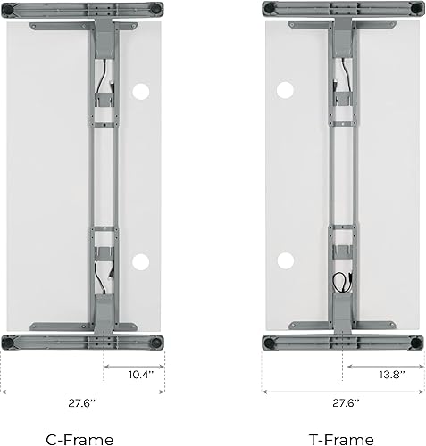 Miniatura 4 de Uplift - Escritorio recuperado de abedul (72 x 30 pulgadas), escritorio de pie de 2 patas V2 ajustable con marco en C (negro), teclado avanzado,