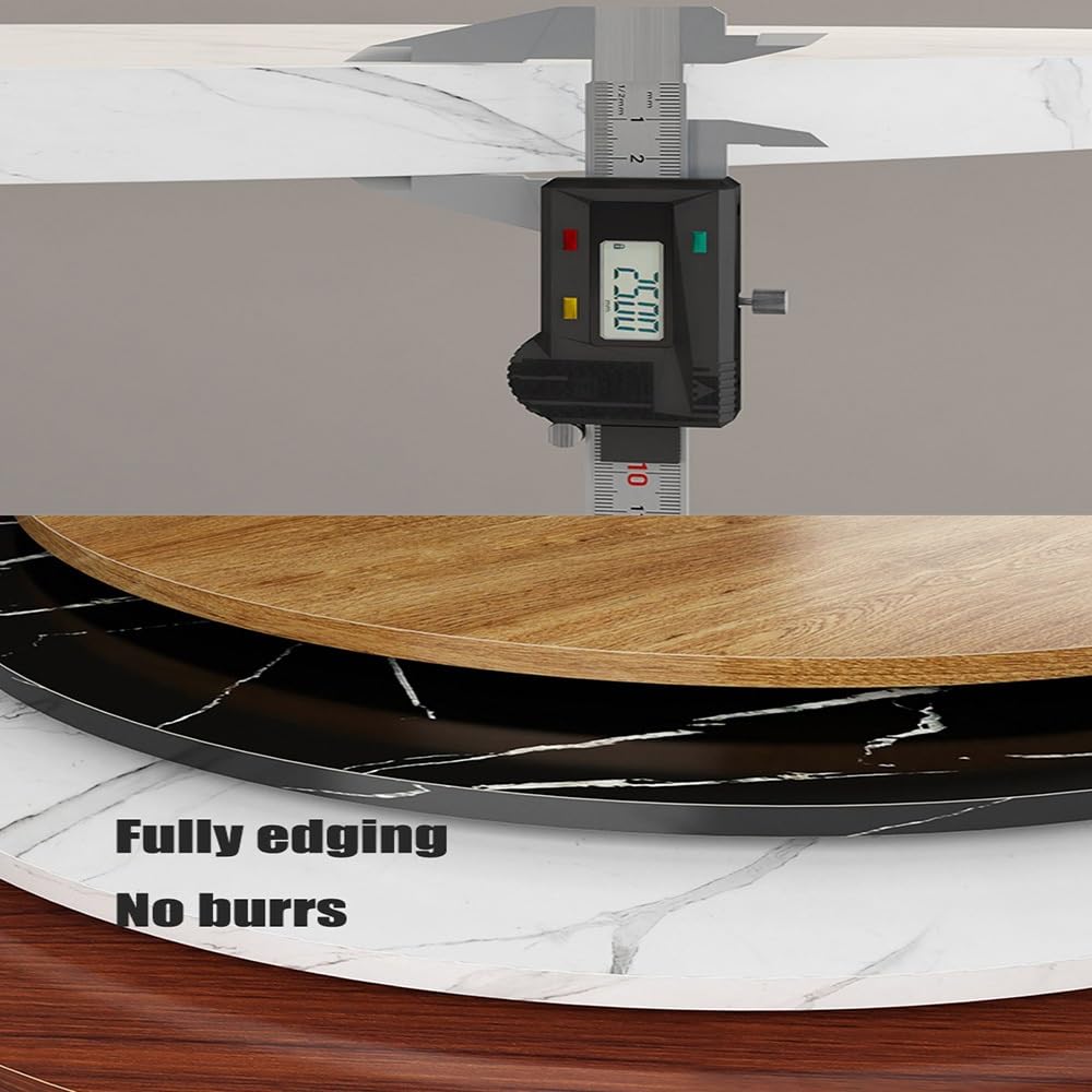 Drewniany gramofon 60 cm – obrotowa taca do serwowania na stół jadalny, obrotowa płyta 360°, wykończenie w złotym dębu, idealna na imprezy i spotkania rodzinne