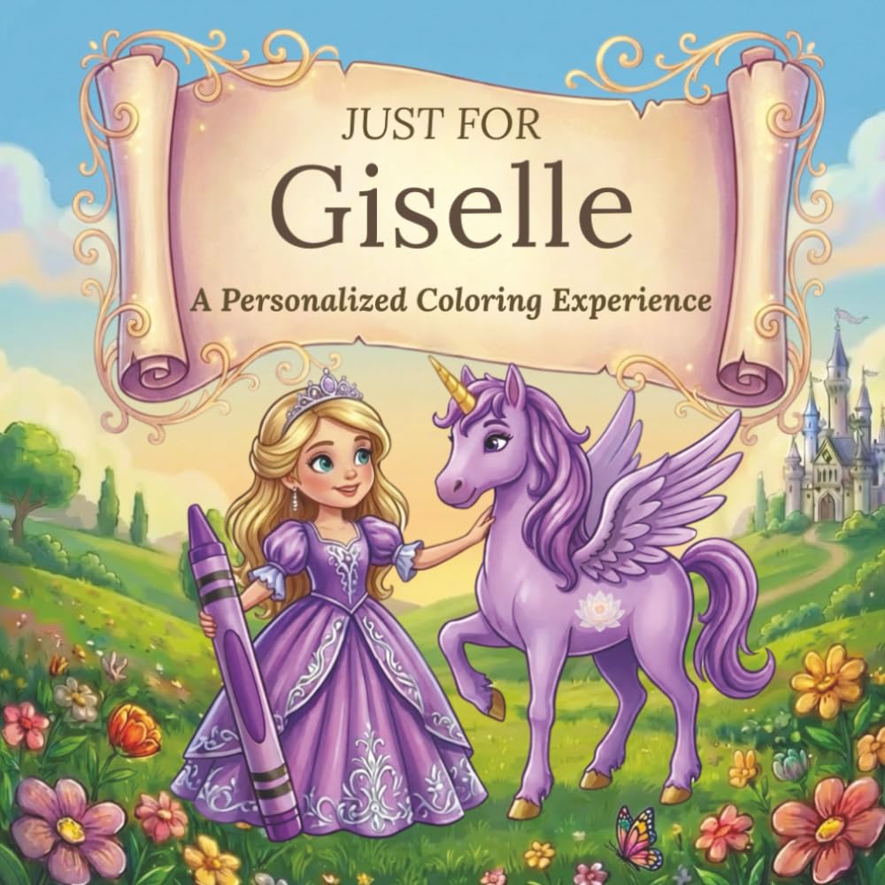 Just for Giselle: A Personalized Coloring Experience: 50 total coloring pages | 28 coloring pages featuring Giselle's name | 22 coloring pages themed for girls (Personalized Coloring Book Series)