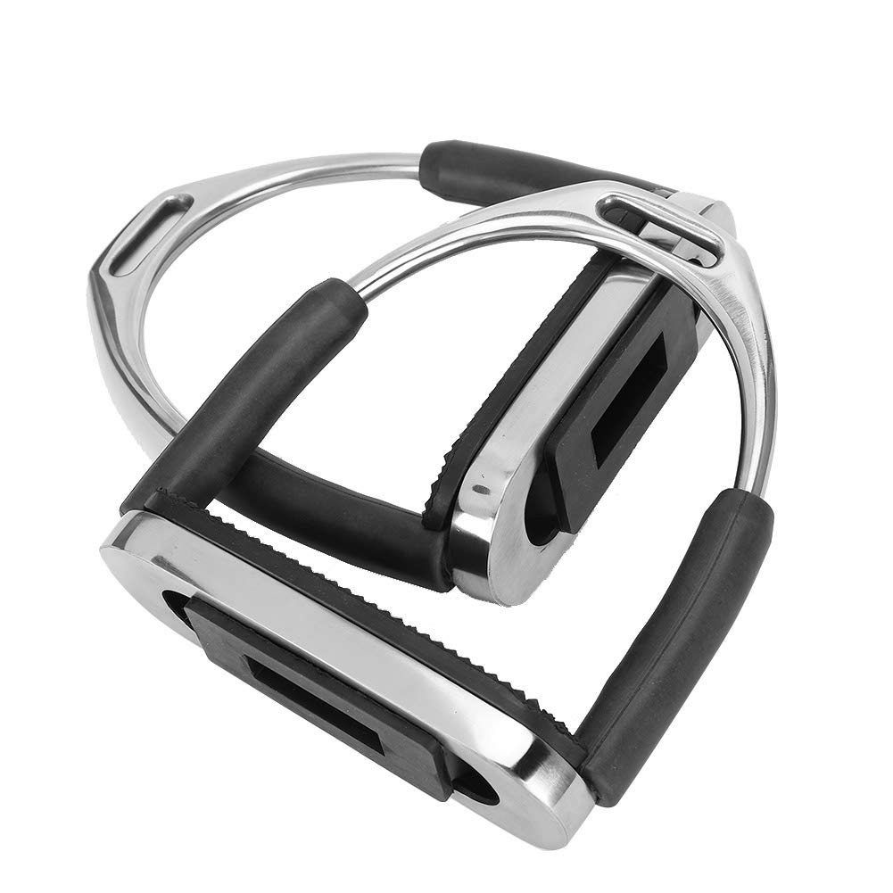 Estribos para Montar a Caballo del Oeste de Acero Inoxidable de 2 Piezas, Tachuela para Silla de Montar Ecuestre con Juntas oscilantes para una conducción Segura y cómoda