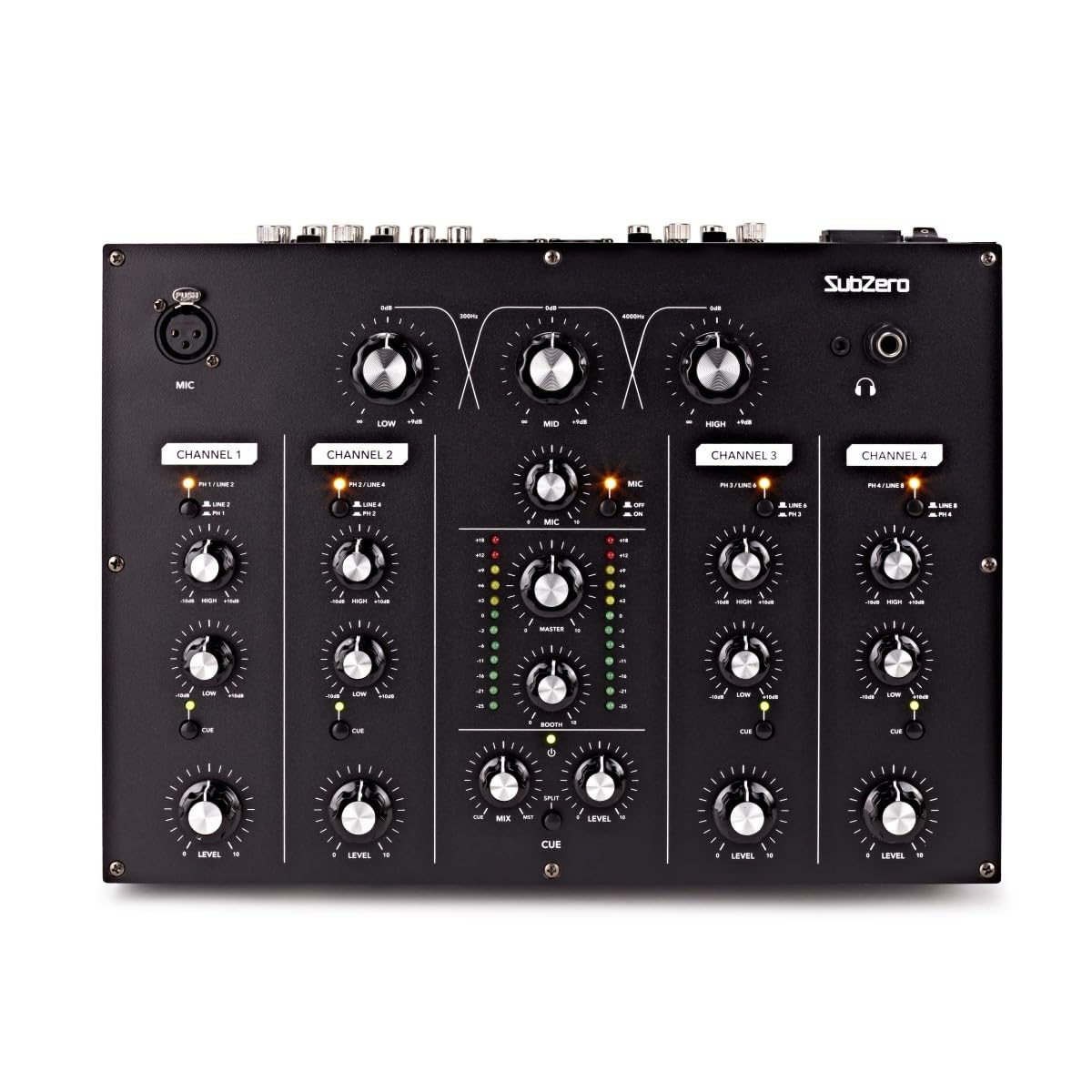 SubZero Mixer DJ rotativo a 4 canali