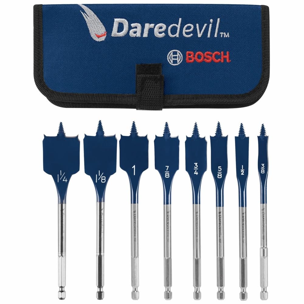 Bosch DSB5008P 8 pc. Daredevil® Standard Spade Bit Set with Pouch