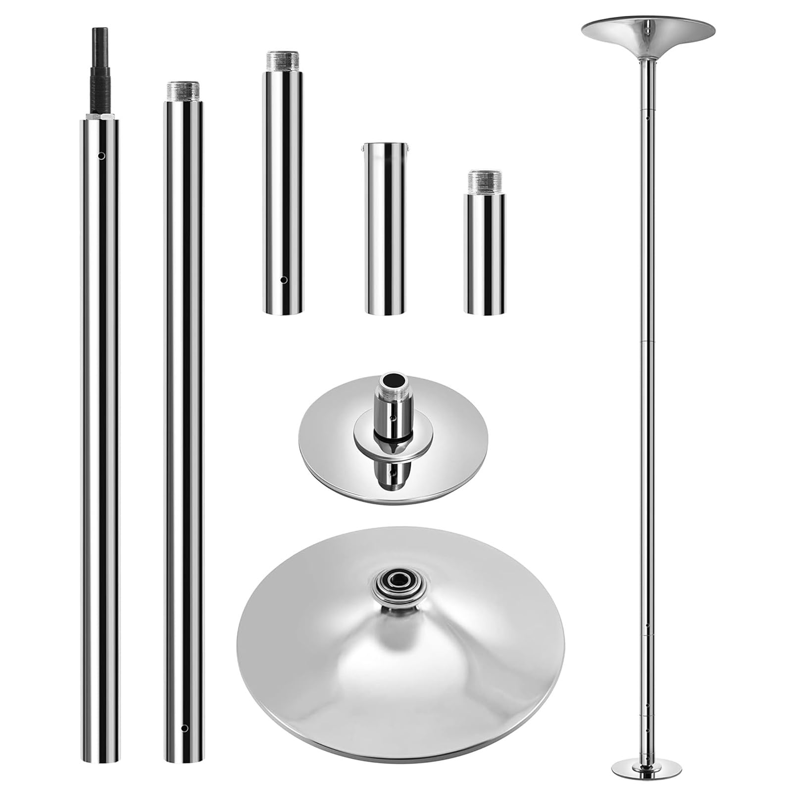 JYBNBBE Professional Dance Pole, Stripper Pole for Home, Adjustable Height, No Drilling, for Indoor Exercise and Pole Dancing Training