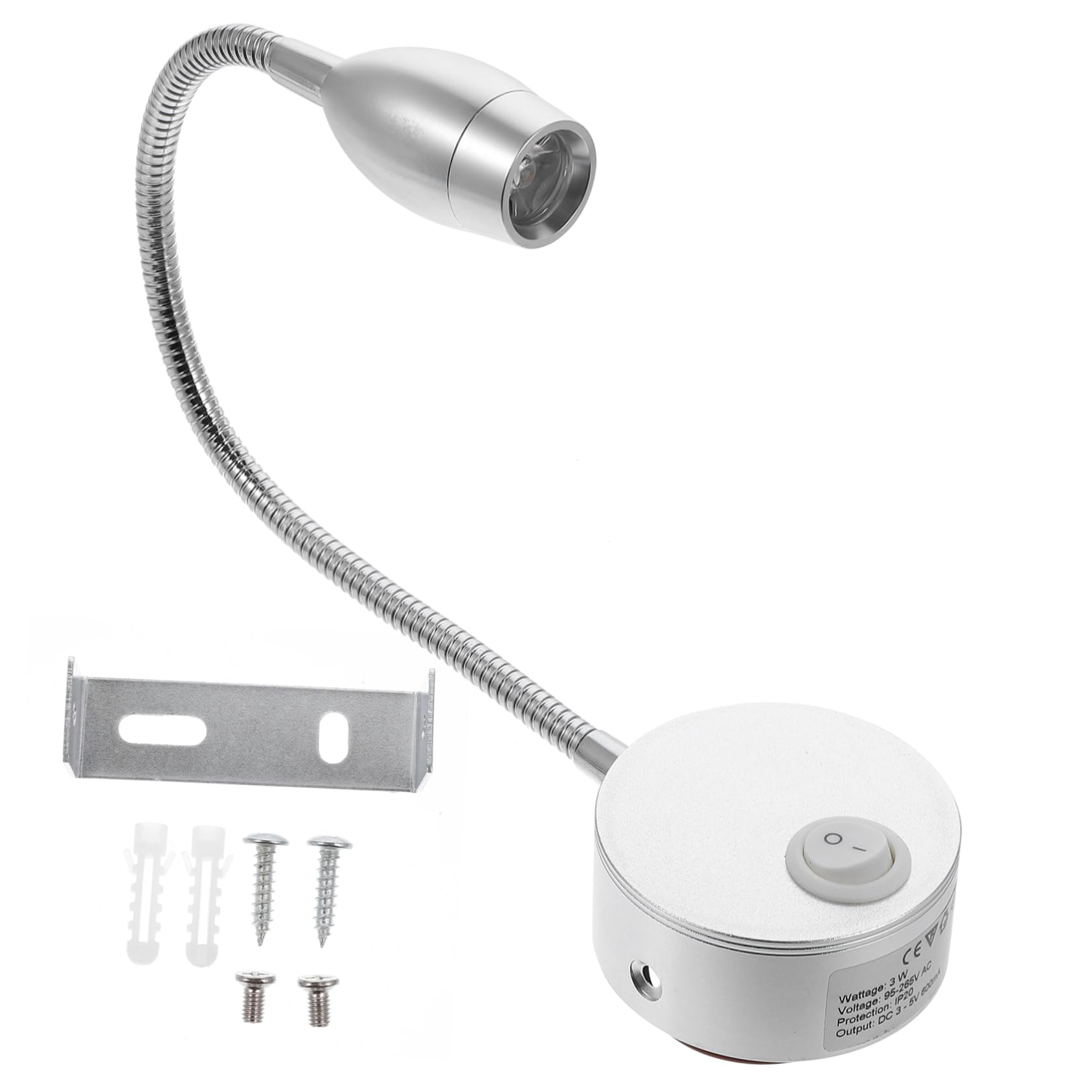 balacoo Hose Reading Lamp Wall-Mounted Bed Reading Light for Bedroom Hotel Study Room Eye Care Led