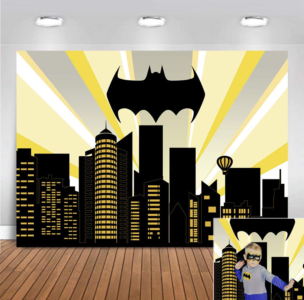City Superhero Backdrop Birthday Decorations Superhero - View #4