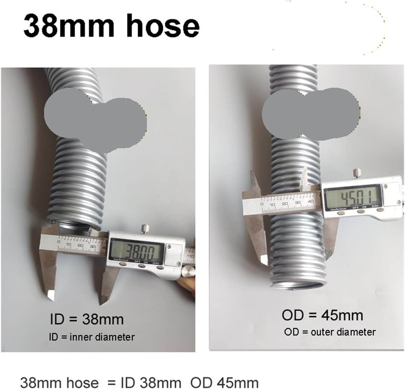 Industrial Vacuum Cleaners Hose Connector/Connecting Pipe Thread Inner 38 Outer 45mm Cleaner Parts(ID38mm OD45mm x 1m)