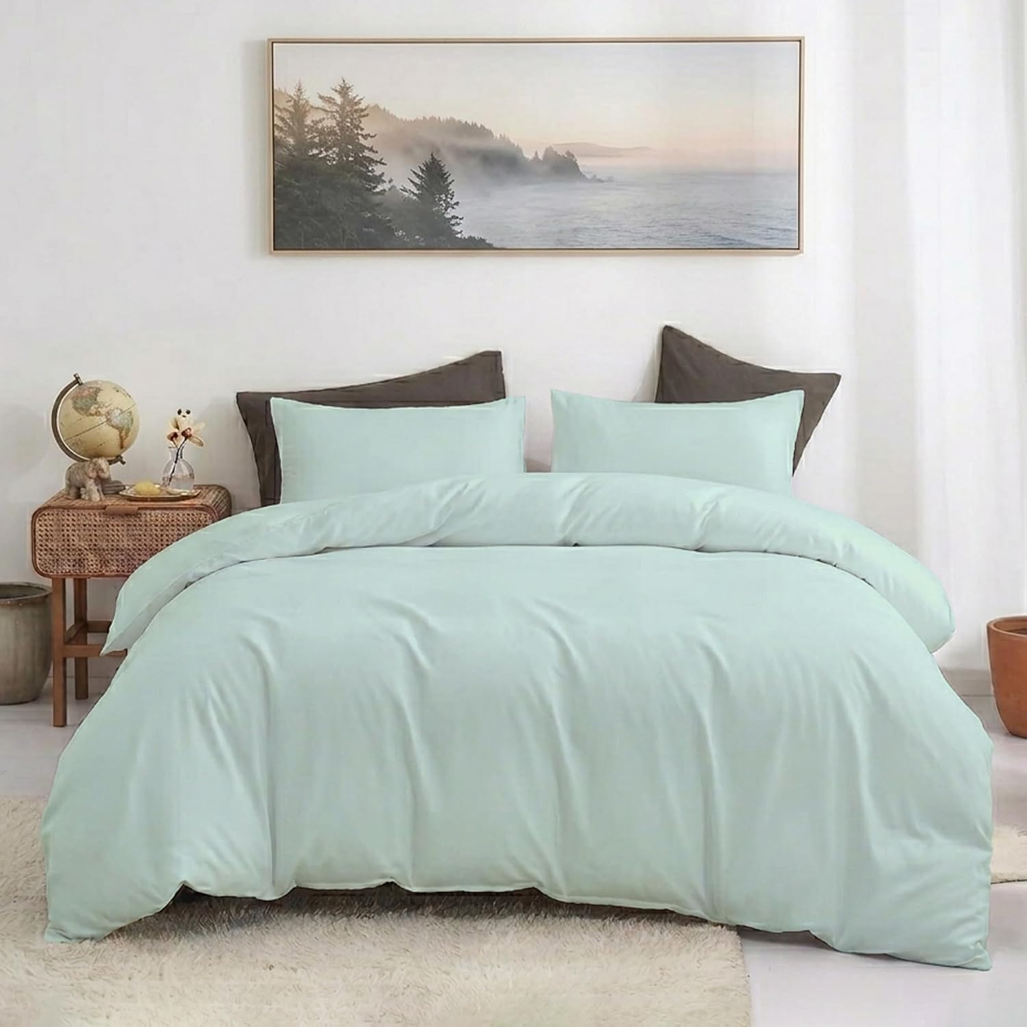 100% Egyptian Cotton Super King 3PC Duvet Cover Set, Super Soft Set