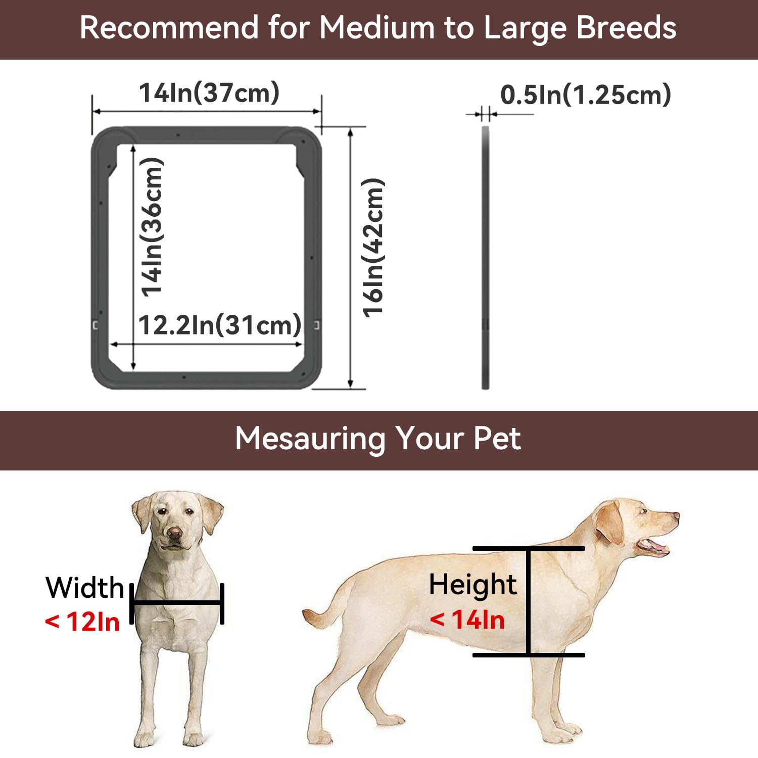 Namsan - Lembo per zanzariera per animali domestici con lembo magnetico per cani per porta zanzariera, porta per animali domestici con chiusura a chiave per cani