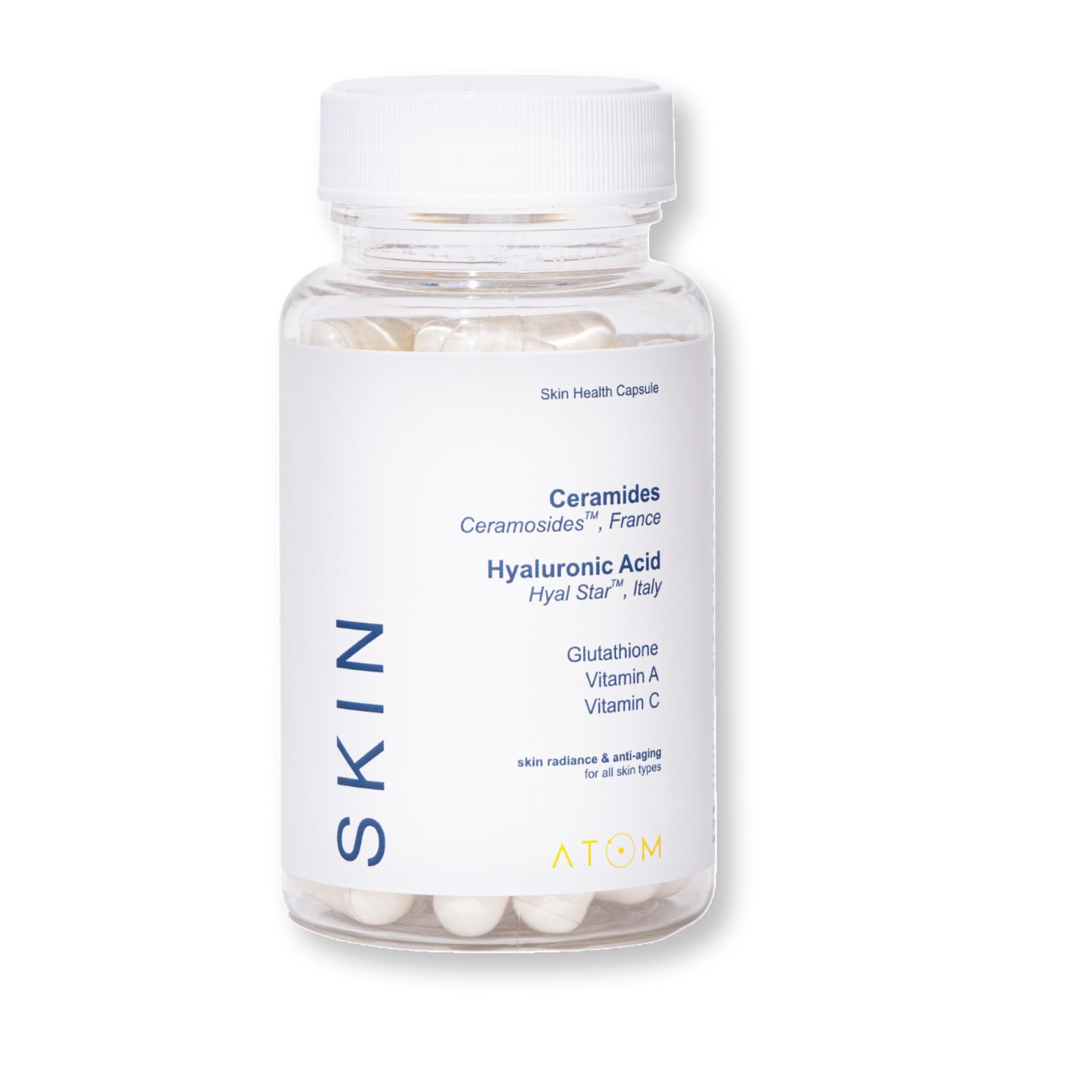 ATOM HEALTH Skin Support For Glowing Skin & Hydration|Antioxidant Formula With Glutathione,Hyaluronic Acid,Ceramides,Vitamin C|Award Winning,Patented Ingredients|Dermatologist Certified-30 Capsules (B0D2HZ243V) Amazon Price History, Amazon Price Tracker