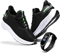 Tenis Masculino Academia Corrida Treino Esportivo Caminhada Confortavel e Leve + Relógio Digital