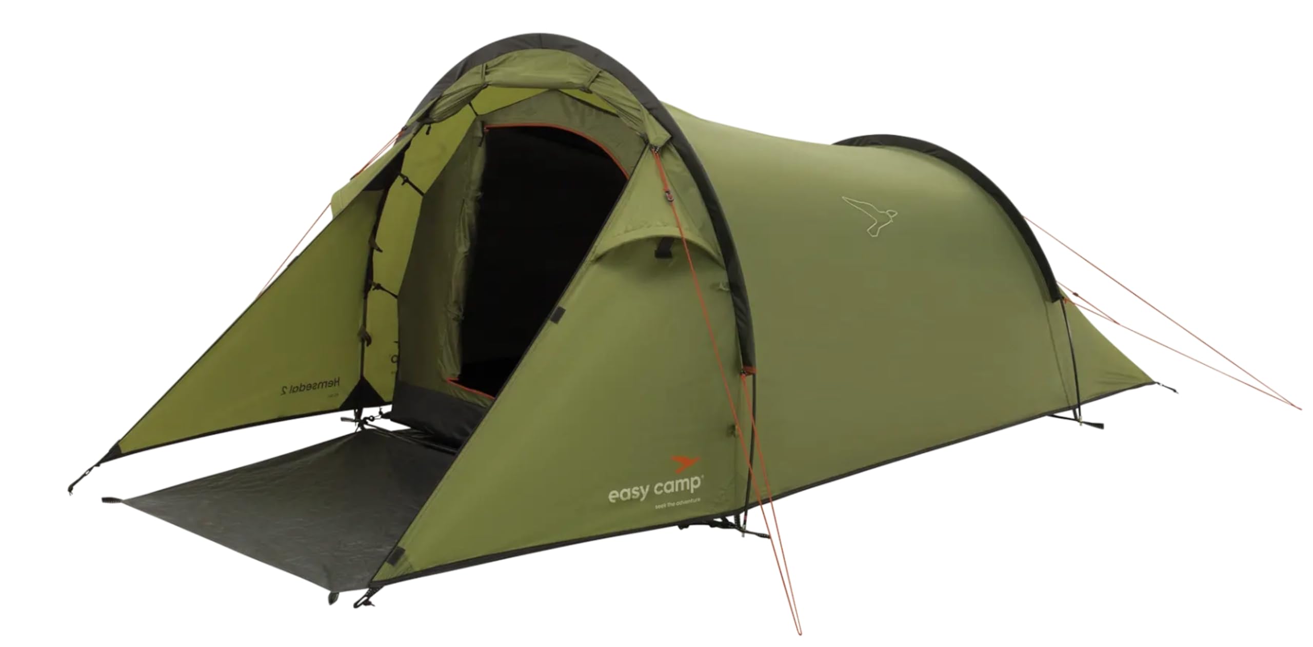 easy camp Hemsedal 2 Tunnel Tent, 2 Person, 55x14 cm Pack Size, 2.9 kg, 2000mm Hydrostatic Head