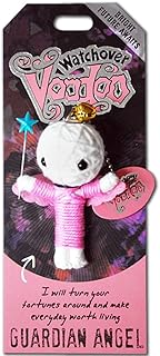 Watchover Voodoo - String Voodoo Doll Keychain – Novelty Voodoo Doll for Bag, Luggage or Car Mirror - Guardian Angel Voodoo Keychain, 5 inches